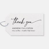 スムーズノート編集可能なカラーの卒業メッセージカード ギフトタグ (裏面横)