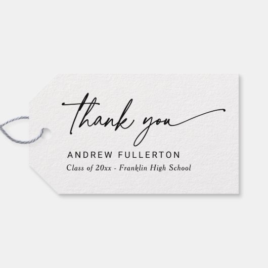 スムーズノート編集可能なカラーの卒業メッセージカード ギフトタグ (裏面横)