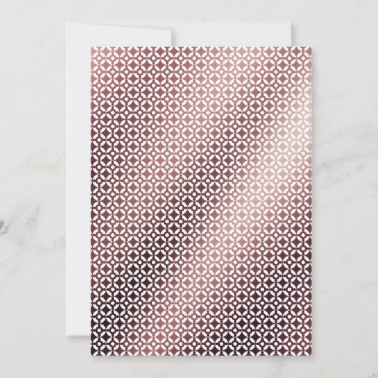 スムーズバラ金ゴールドグラデーションブライダルブランチタイポグラフィ 招待状 (裏面)