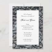 スムーズブラックピーブレス婚約パーティ招待状 招待状 (正面)