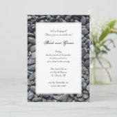 スムーズブラックピーブレス婚約パーティ招待状 招待状 (スタンド正面)