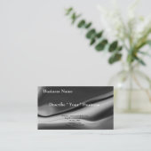 スムーズ白黒デザイン名刺 名刺 (スタンド正面)