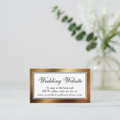 スムーズ金ゴールド結婚GlamのWebサイト挿入カード エンクロージャーカード (スタンド正面)