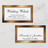 スムーズ金ゴールド結婚GlamのWebサイト挿入カード エンクロージャーカード (正面/裏面)