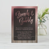 スムーズ ローズゴールド バーンワード ブランシュ & バブル 招待状 (スタンド正面)