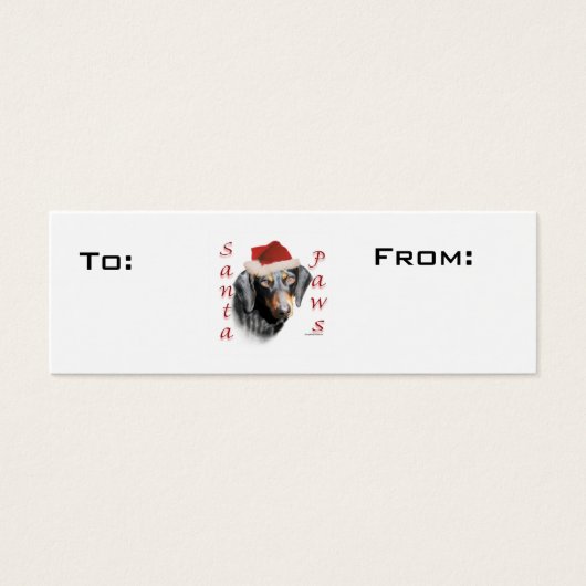 スムーズDachshund Pawsギフトラベル (正面)