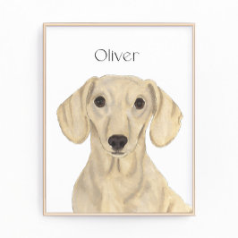 スムーパーソナライズされたズクリームダシュンドアート フォトプリント           