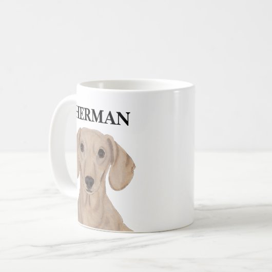 スムーパーソナライズされたズレッドダックスント飲料用コースター コーヒーマグカップ (正面左)