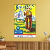 スメットエのワインラベル欧州 キャンバスプリント (インサイチュ (リビング))