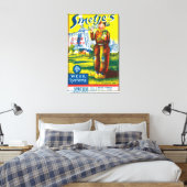 スメットエのワインラベル欧州 キャンバスプリント (インサイチュ (寝室))