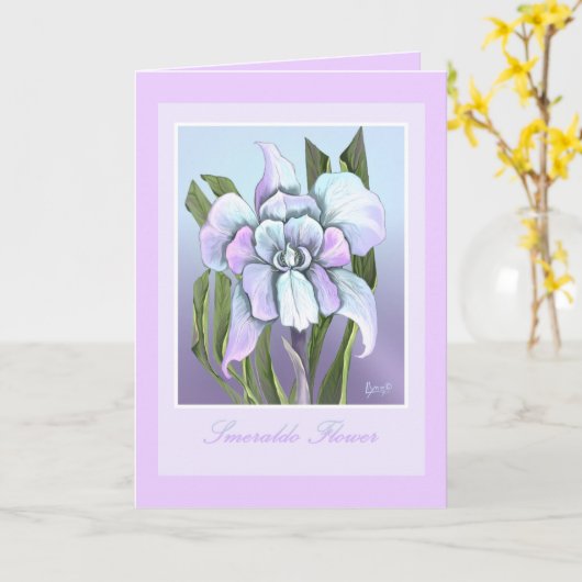 スメラルドの花のブランクカード カード (黄色い花)