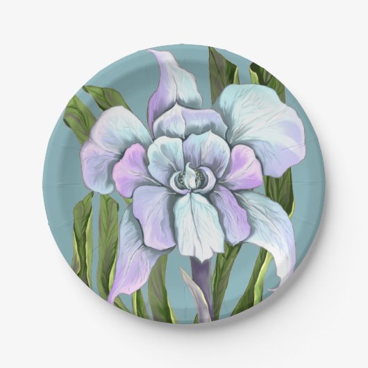 スメラルドの花の紙皿 ペーパープレート (正面)