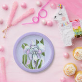 スメラルドの花の紙皿 ペーパープレート (パーティー)