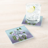 スメラルドの花 ガラスコースター (アングル)