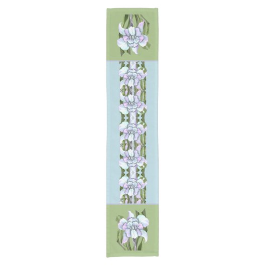 スメラルドの花 ショートテーブルランナー (正面)