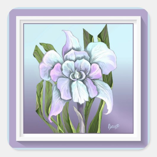 スメラルドの花 スクエアシール (正面)