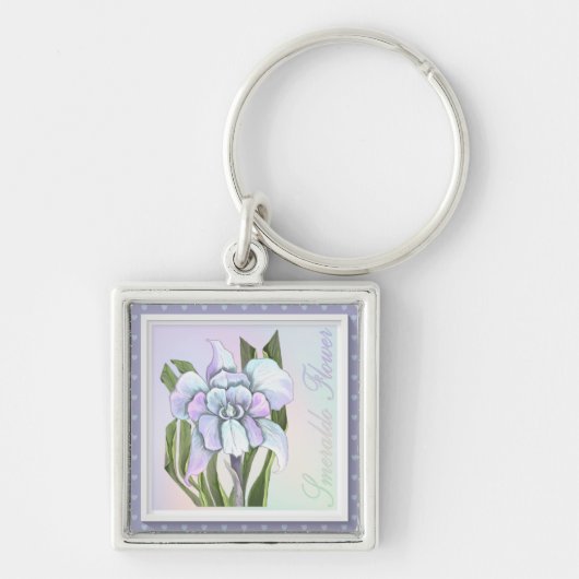 スメラルドフラワーキーリング キーホルダー (正面)