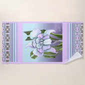 スメラルドフラワービーチタオル ビーチタオル (正面)