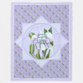 スメラルドフラワーフリースブランケット フリースブランケット