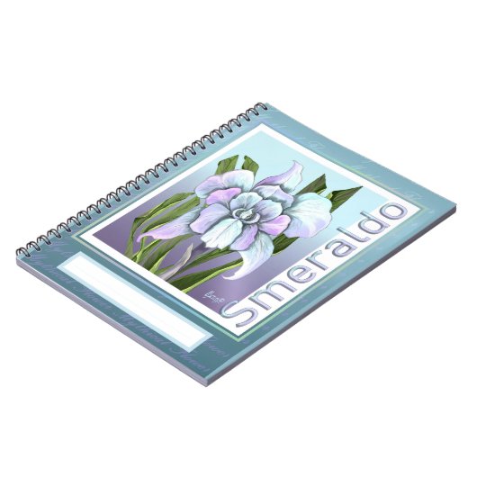 スメラルドフラワーポケットフォルダー ノートブック (左側)