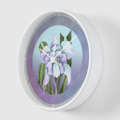 スメラルドフラワーラウンドクロック 壁時計 (傾斜)