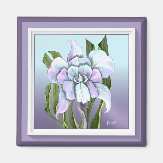 スメラルド花磁石 マグネット (正面)