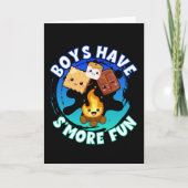スモアおもしろいボーイズキッズキャンピングキャンプファイア カード (正面)