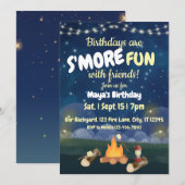 スモアがお誕生日パーティーをもっと楽しくする! 招待状 (正面/裏面)