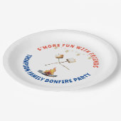 スモアが楽しめるキャンプファイヤー バックヤードクックアウト フレンドギビング ペーパープレート (アングル)