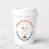 スモアが楽しめるキャンプファイヤー バックヤードクックアウト フレンドギビング 紙コップ (裏面)