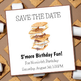 スモアで楽しい6歳の誕生日 Save the Date セーブザデート
