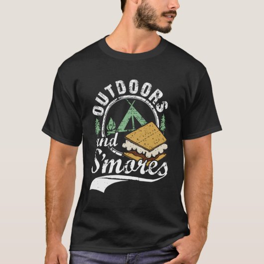 スモアアウトドアズモーレスカムキャンプファイア Tシャツ (正面)