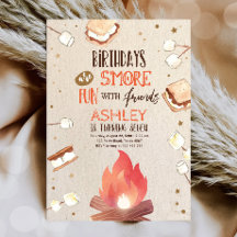 スモアキャンプファイヤー誕生日パーティー