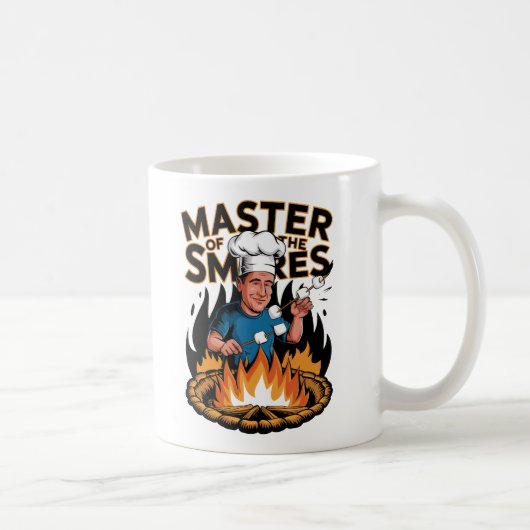 スモアキャンプ料理の達人デザイン コーヒーマグカップ (右)