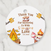 スモアベビーシャワーありがとうラベルメッセージカードSmore フェイバータグ (正面)