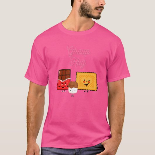 スモアマーシュマロ焙煎焚き火キャンピングキャンパー Tシャツ (正面)