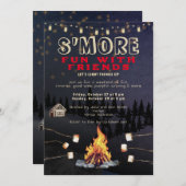 スモアーズ ファン ボンファイアー バックヤード クックアウト フレンズギビング 招待状 (正面/裏面)