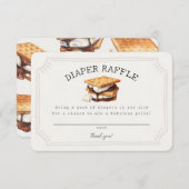 スモアーズ フォール ボンファイア アウトドア おむつ ラッフル 挿入 エンクロージャーカード (正面/裏面)