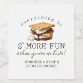 スモアーズ フォール ボンファイア アウトドア カップル シャワーフェイバー ワインラベル (シングルラベル)