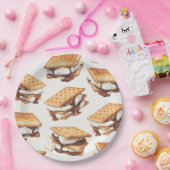 スモアーズ フォール ボンファイア アウトドア パーティー ペーパープレート (パーティー)