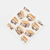 スモアーズ フォール ボンファイア アウトドア パーティ スタンダードランチョンナプキン (角)