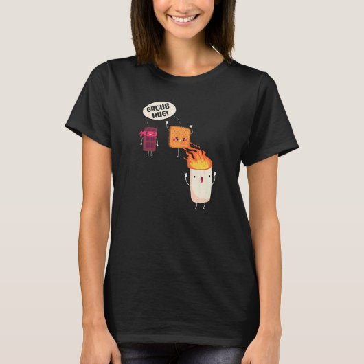 スモアーズ マシュマロ キャンプ 焼き 焚き火 Tシャツ (正面)