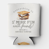 スモアーズ 秋のたき火 アウトドア バースデーパーティー 景品 缶クーラー (正面)