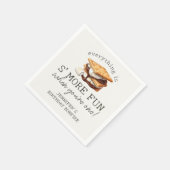 スモアーズ 秋 焚き火 アウトドア ファーストバースデー スタンダードカクテルナプキン (角)