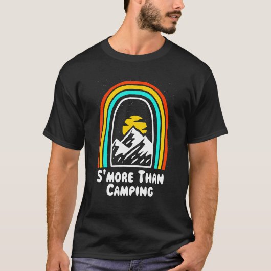 スモア以上のキャンプ料理好きキャンパー フードキャンプ Tシャツ (正面)