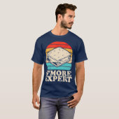 スモア専門家レトロ70sキャン動揺してピング tシャツ (正面フル)