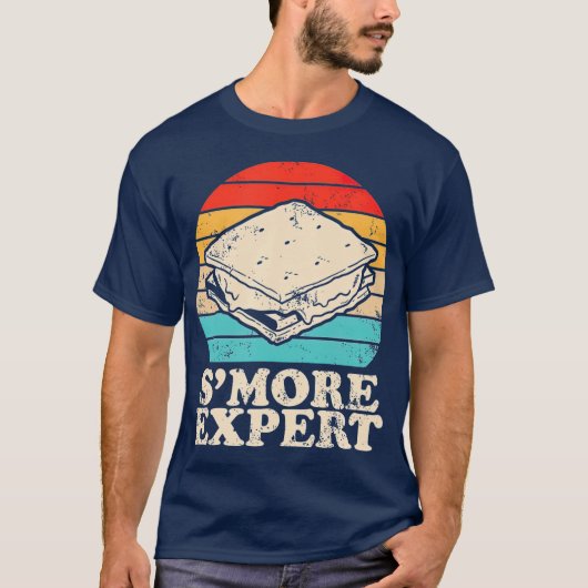 スモア専門家レトロ70sキャン動揺してピング tシャツ (正面)