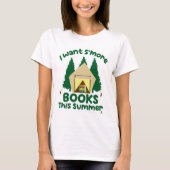 スモア本サマー面白読書スローガン Tシャツ (正面)
