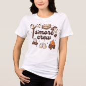 スモア部隊キャンプ好きTシャツ, スモア仲間 キャンプ トライブレンドTシャツ (正面)