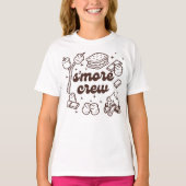 スモア部隊 キャンプ好き ユースTシャツ Tシャツ (正面)